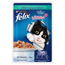 Purina Felix Le Ghiottonerie Cat Food with Salmon and Tuna, 48 Sachets of  85 g Each : : Pet Supplies